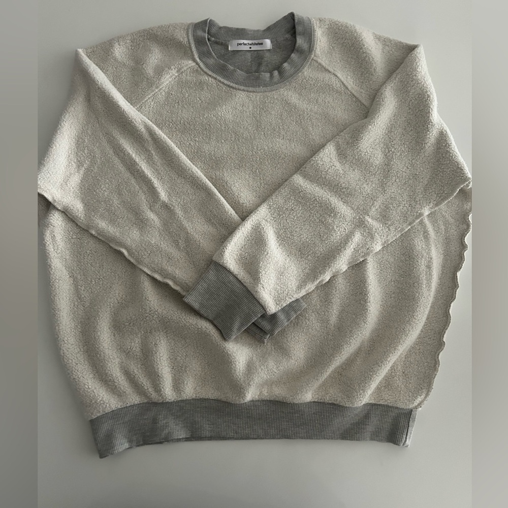 Perfect White Tee Ziggy Reverse Fleece Crew Neck Sweatshirt